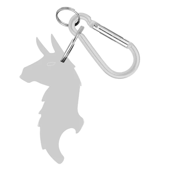 Llama Shape Bottle Opener Key Ring with Carabiner - Llama Shape Bottle Opener Key Ring with Carabiner - Image 4 of 5