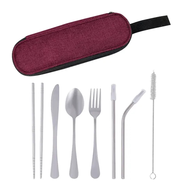Stainless Steel Cutlery Set In Pouch - Stainless Steel Cutlery Set In Pouch - Image 6 of 6