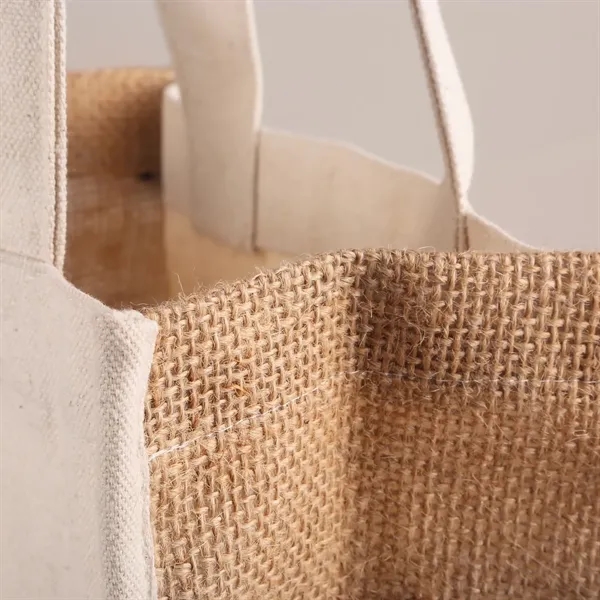 Quetico 10 Oz Cotton & Jute Fashion Tote - Quetico 10 Oz Cotton & Jute Fashion Tote - Image 3 of 10