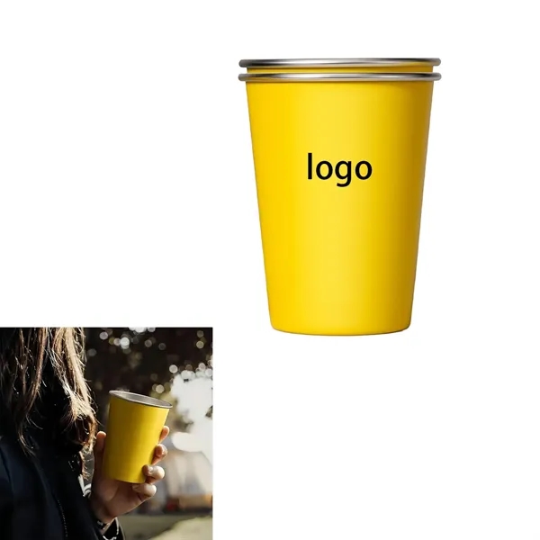 12 Oz Stainless Steel Cups - 12 Oz Stainless Steel Cups - Image 0 of 4