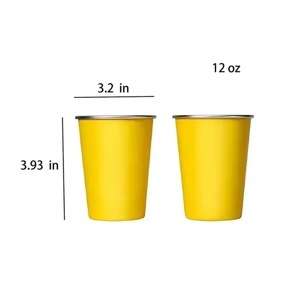12 Oz Stainless Steel Cups - 12 Oz Stainless Steel Cups - Image 4 of 4