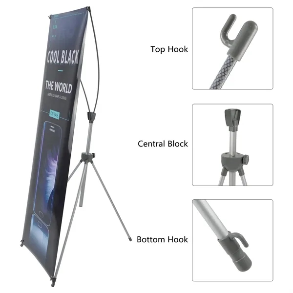 Adjustable Tripod X Banner Stand - Adjustable Tripod X Banner Stand - Image 2 of 4