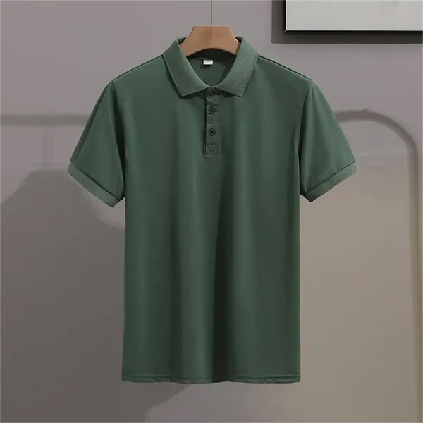 Polo shirt white summer short-sleeved lapel - Polo shirt white summer short-sleeved lapel - Image 3 of 3