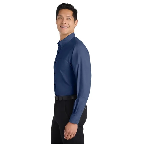 Port Authority Tall Crosshatch Easy Care Shirt. - Port Authority Tall Crosshatch Easy Care Shirt. - Image 5 of 14