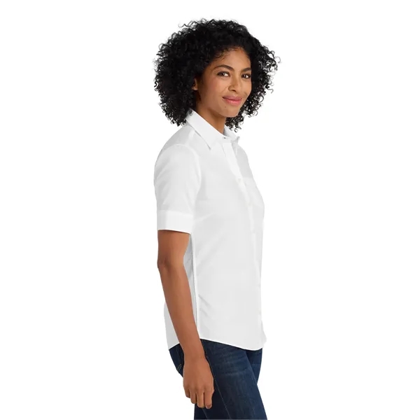 Port Authority Women's Short Sleeve SuperPro Oxford Shirt. - Port Authority Women's Short Sleeve SuperPro Oxford Shirt. - Image 19 of 19