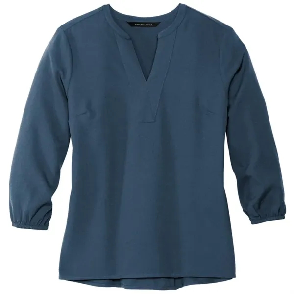 MERCER+METTLE Women's Stretch Crepe 3/4-Sleeve Blouse - MERCER+METTLE Women's Stretch Crepe 3/4-Sleeve Blouse - Image 3 of 7