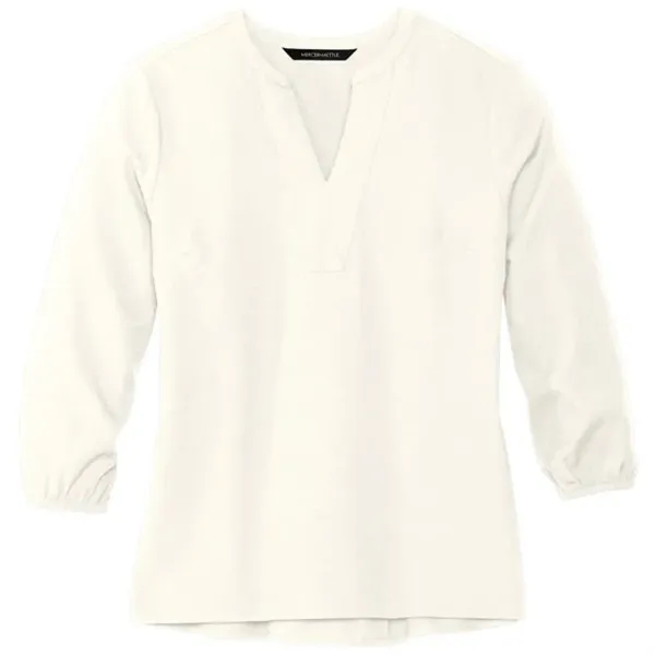 MERCER+METTLE Women's Stretch Crepe 3/4-Sleeve Blouse - MERCER+METTLE Women's Stretch Crepe 3/4-Sleeve Blouse - Image 4 of 7