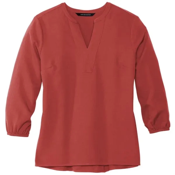 MERCER+METTLE Women's Stretch Crepe 3/4-Sleeve Blouse - MERCER+METTLE Women's Stretch Crepe 3/4-Sleeve Blouse - Image 7 of 7