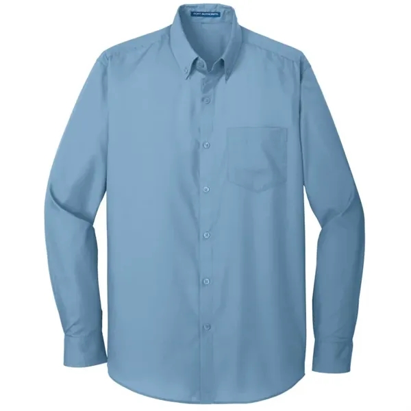 Port Authority Long Sleeve Carefree Poplin Shirt. - Port Authority Long Sleeve Carefree Poplin Shirt. - Image 3 of 13
