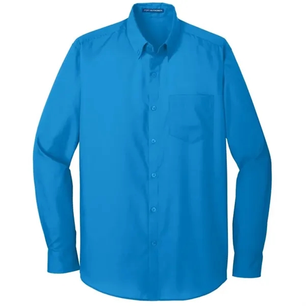 Port Authority Long Sleeve Carefree Poplin Shirt. - Port Authority Long Sleeve Carefree Poplin Shirt. - Image 4 of 13