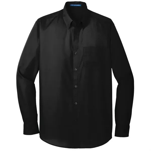 Port Authority Long Sleeve Carefree Poplin Shirt. - Port Authority Long Sleeve Carefree Poplin Shirt. - Image 5 of 13