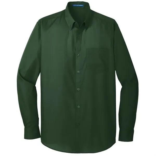 Port Authority Long Sleeve Carefree Poplin Shirt. - Port Authority Long Sleeve Carefree Poplin Shirt. - Image 6 of 13