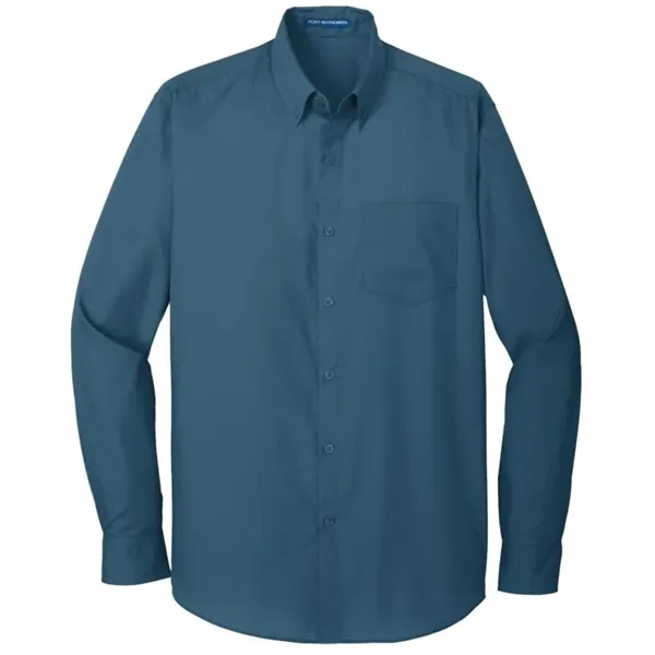 Port Authority Long Sleeve Carefree Poplin Shirt. - Port Authority Long Sleeve Carefree Poplin Shirt. - Image 7 of 13