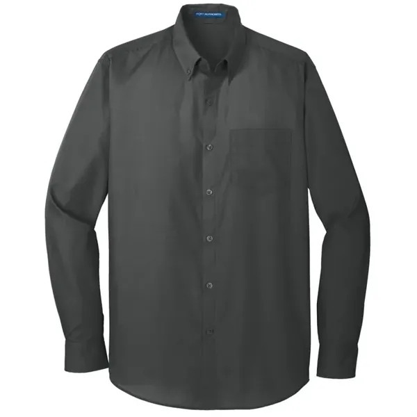 Port Authority Long Sleeve Carefree Poplin Shirt. - Port Authority Long Sleeve Carefree Poplin Shirt. - Image 8 of 13