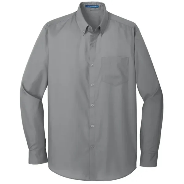 Port Authority Long Sleeve Carefree Poplin Shirt. - Port Authority Long Sleeve Carefree Poplin Shirt. - Image 9 of 13