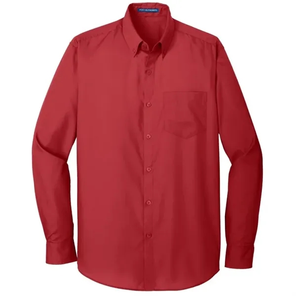 Port Authority Long Sleeve Carefree Poplin Shirt. - Port Authority Long Sleeve Carefree Poplin Shirt. - Image 10 of 13