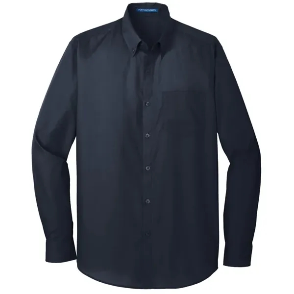 Port Authority Long Sleeve Carefree Poplin Shirt. - Port Authority Long Sleeve Carefree Poplin Shirt. - Image 11 of 13
