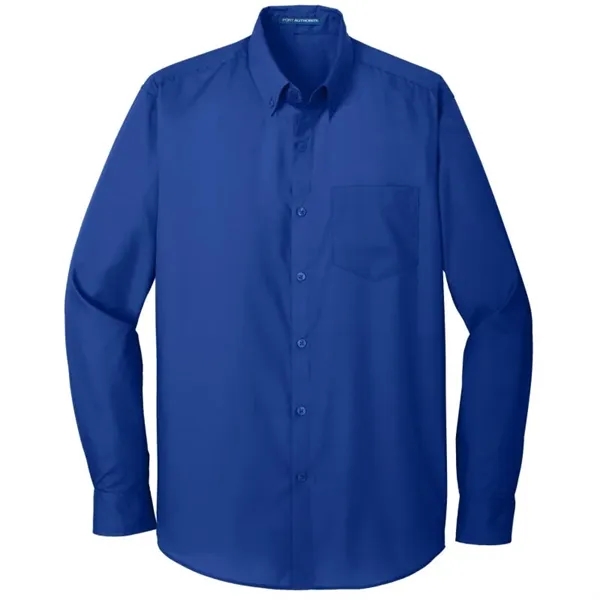Port Authority Long Sleeve Carefree Poplin Shirt. - Port Authority Long Sleeve Carefree Poplin Shirt. - Image 12 of 13