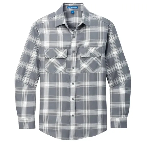 Port Authority Plaid Flannel Shirt. - Port Authority Plaid Flannel Shirt. - Image 4 of 9