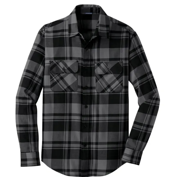 Port Authority Plaid Flannel Shirt. - Port Authority Plaid Flannel Shirt. - Image 5 of 9