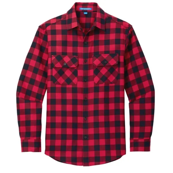 Port Authority Plaid Flannel Shirt. - Port Authority Plaid Flannel Shirt. - Image 6 of 9