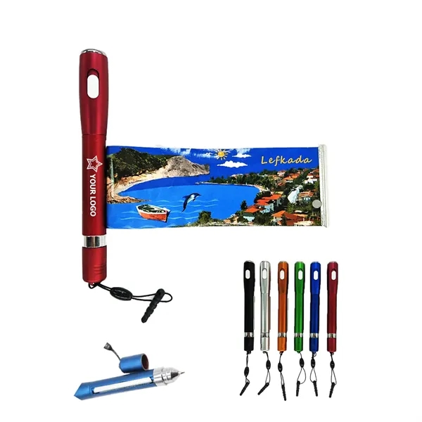 LED Retractable Pullout Banner Paper Scroll Stylus Pens - LED Retractable Pullout Banner Paper Scroll Stylus Pens - Image 0 of 2