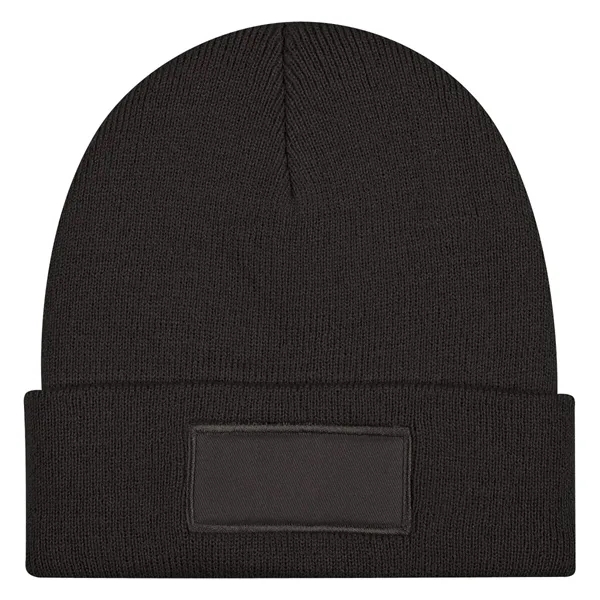 Patch Knit Beanie With Cuff - Patch Knit Beanie With Cuff - Image 2 of 6