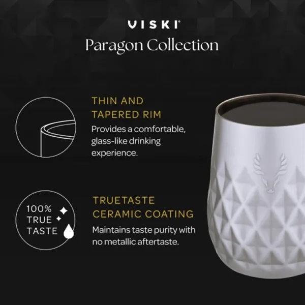 Viski® Paragon Stainless Steel Wine Tumbler - Viski® Paragon Stainless Steel Wine Tumbler - Image 3 of 14