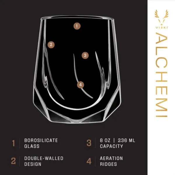 Viski® Alchemi Aerating Wine Tasting Glass - Viski® Alchemi Aerating Wine Tasting Glass - Image 6 of 8