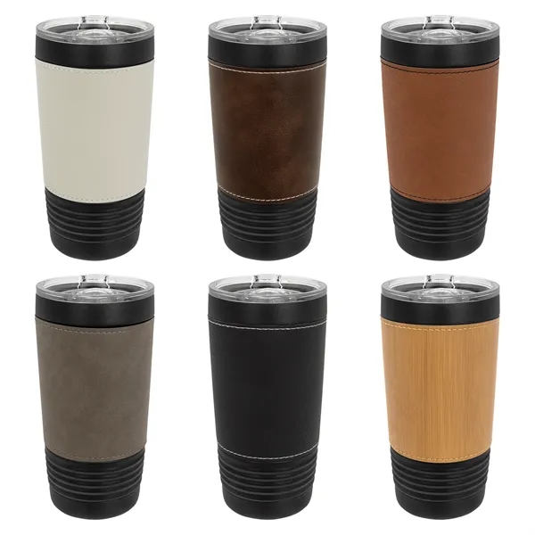 Polar Camel 20oz Leatherette/Black Stainless Steel Tumblers - Polar Camel 20oz Leatherette/Black Stainless Steel Tumblers - Image 1 of 15
