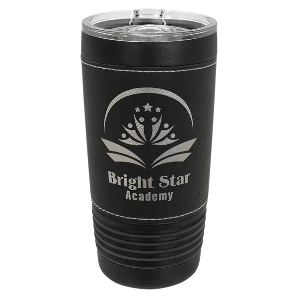 Polar Camel 20oz Leatherette/Black Stainless Steel Tumblers - Polar Camel 20oz Leatherette/Black Stainless Steel Tumblers - Image 4 of 15