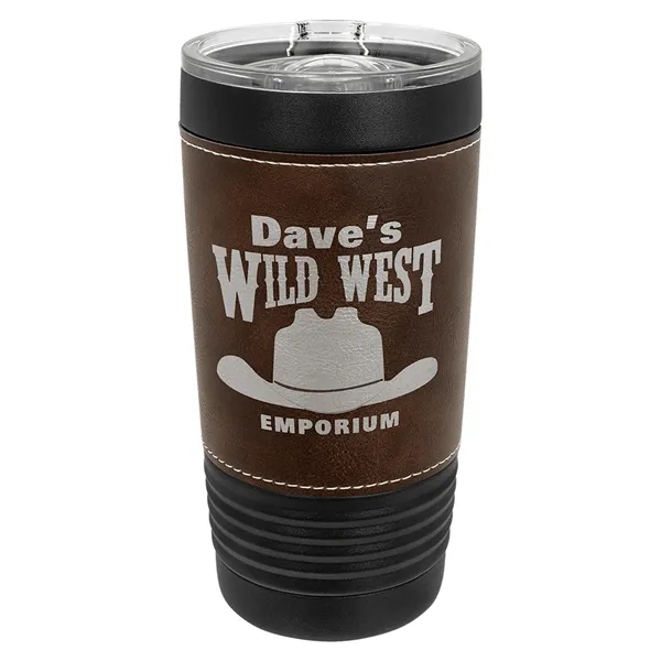 Polar Camel 20oz Leatherette/Black Stainless Steel Tumblers - Polar Camel 20oz Leatherette/Black Stainless Steel Tumblers - Image 10 of 15
