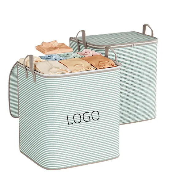 Striped Quilt Storage Bag Thicken Waterproof Dustproof - Striped Quilt Storage Bag Thicken Waterproof Dustproof - Image 0 of 6