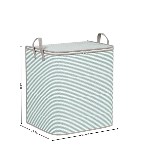 Striped Quilt Storage Bag Thicken Waterproof Dustproof - Striped Quilt Storage Bag Thicken Waterproof Dustproof - Image 3 of 6