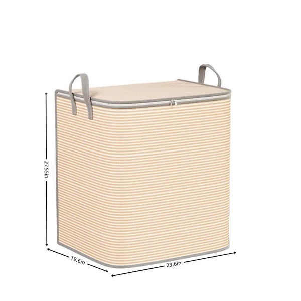 Striped Quilt Storage Bag Thicken Waterproof Dustproof - Striped Quilt Storage Bag Thicken Waterproof Dustproof - Image 4 of 6