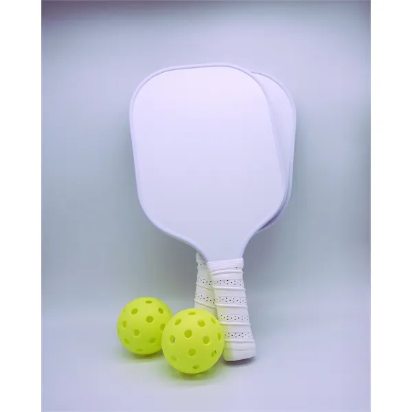 Custom Fiberglass Pickleball Paddle Set with Bag - White - Custom Fiberglass Pickleball Paddle Set with Bag - White - Image 6 of 7