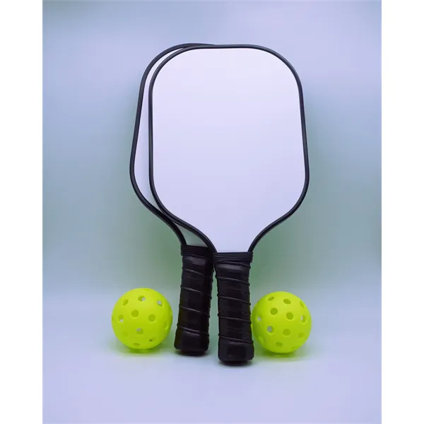 Custom Fiberglass Pickleball Paddle Set with Bag - Black - Custom Fiberglass Pickleball Paddle Set with Bag - Black - Image 3 of 6
