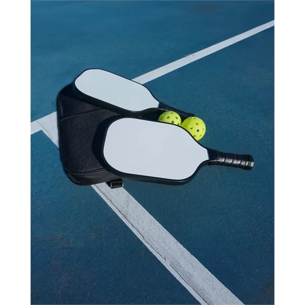 Custom Fiberglass Pickleball Paddle Set with Bag - Black - Custom Fiberglass Pickleball Paddle Set with Bag - Black - Image 4 of 6