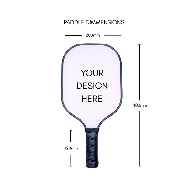 Custom Fiberglass Pickleball Paddle Set with Bag - Black - Custom Fiberglass Pickleball Paddle Set with Bag - Black - Image 6 of 6