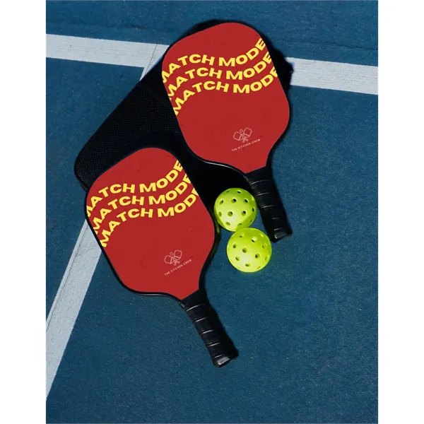 Custom Fiberglass Pickleball Paddle Set with Bag - Black - Custom Fiberglass Pickleball Paddle Set with Bag - Black - Image 1 of 6