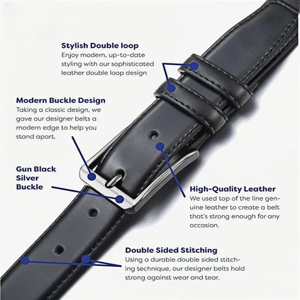 Braided Leather Dress Belt for Men - Braided Leather Dress Belt for Men - Image 2 of 5