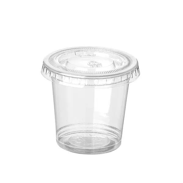 1/2/3oz Disposable Clear PET Cup w/ Lid - 1/2/3oz Disposable Clear PET Cup w/ Lid - Image 2 of 6