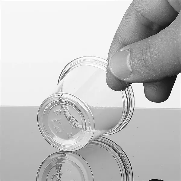 1/2/3oz Disposable Clear PET Cup w/ Lid - 1/2/3oz Disposable Clear PET Cup w/ Lid - Image 5 of 6