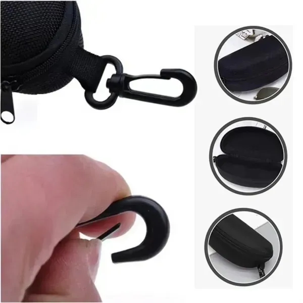 Portable Lightweight Sunglasses Case with Cleaning Cloth - Portable Lightweight Sunglasses Case with Cleaning Cloth - Image 3 of 5