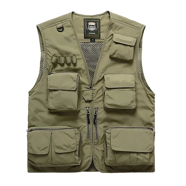 Multi-functional Outdoor Quick-Drying Vest w/ Mesh & Zipper - Multi-functional Outdoor Quick-Drying Vest w/ Mesh & Zipper - Image 3 of 7
