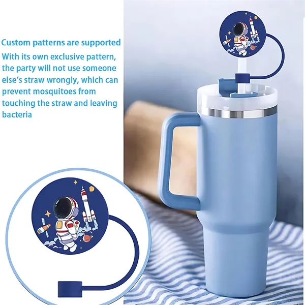 Cute Silicone Straw Topper Cap - Dustproof & Reusable Cover - Cute Silicone Straw Topper Cap - Dustproof & Reusable Cover - Image 6 of 7