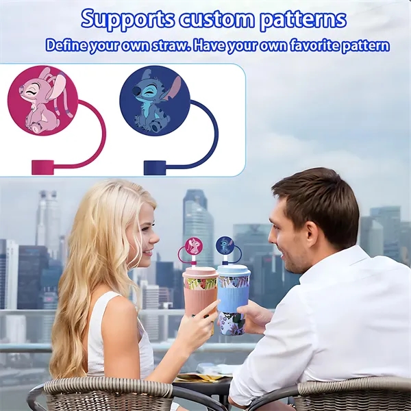 Cute Silicone Straw Topper Cap - Dustproof & Reusable Cover - Cute Silicone Straw Topper Cap - Dustproof & Reusable Cover - Image 7 of 7