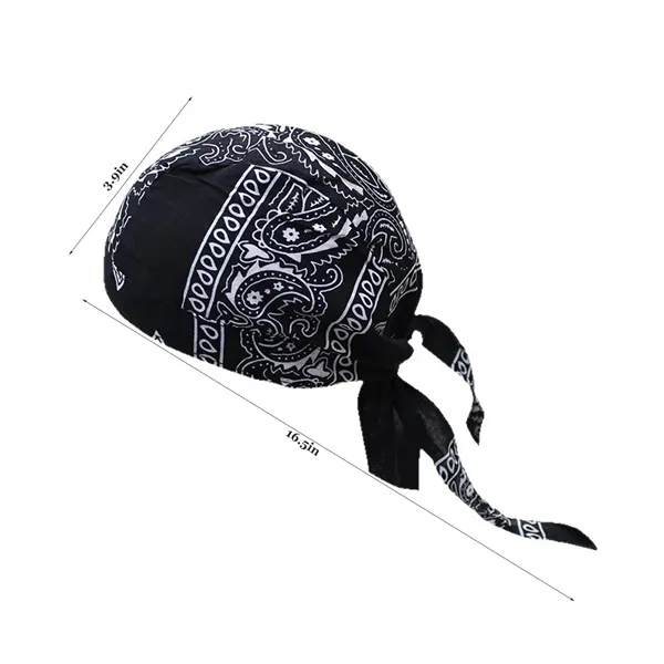 Outdoor Cycling Pirate Hat - Cotton Paisley Bandana - Outdoor Cycling Pirate Hat - Cotton Paisley Bandana - Image 7 of 8