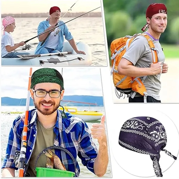 Outdoor Cycling Pirate Hat - Cotton Paisley Bandana - Outdoor Cycling Pirate Hat - Cotton Paisley Bandana - Image 8 of 8