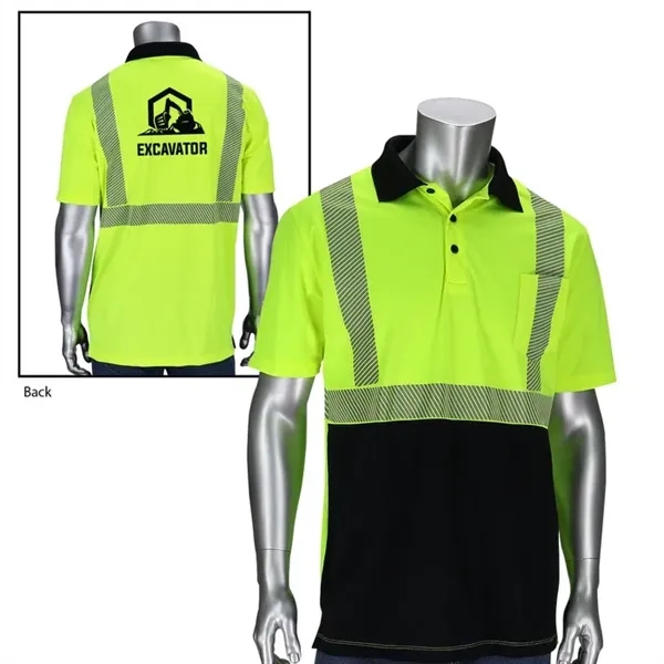 Class 2 Polo Shirt with Black Bottom Front - Class 2 Polo Shirt with Black Bottom Front - Image 2 of 4